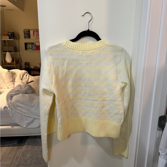 525AMERICA gingham Yellow cardigan size M - Picture 4 of 5